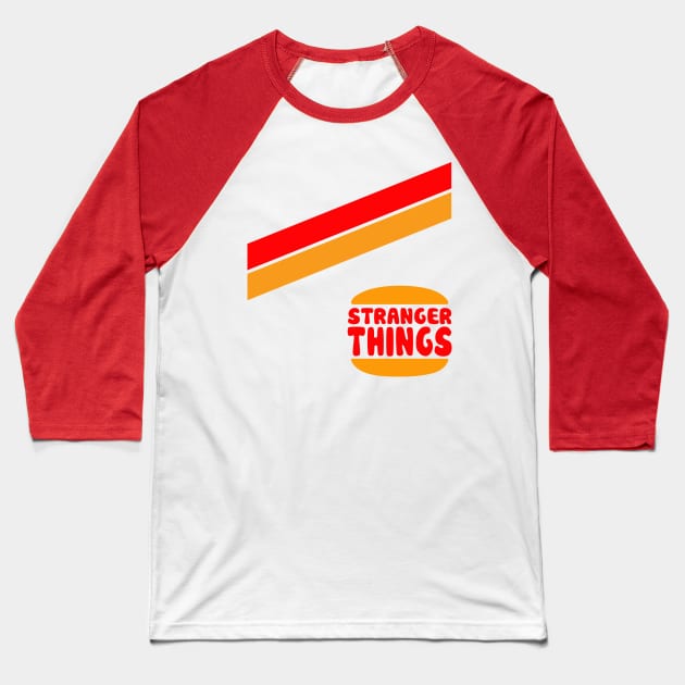 stranger burger Baseball T-Shirt by old_school_designs